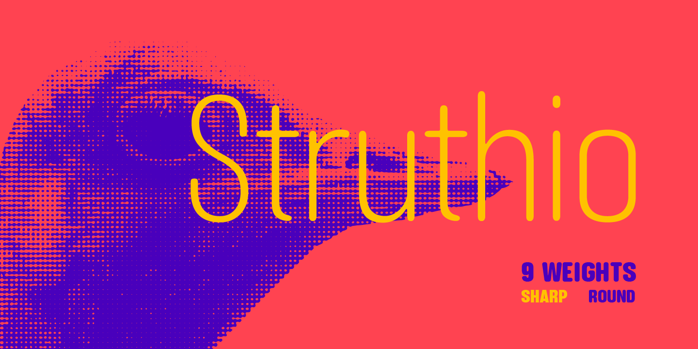 Struthio Ultra bold Round Font preview